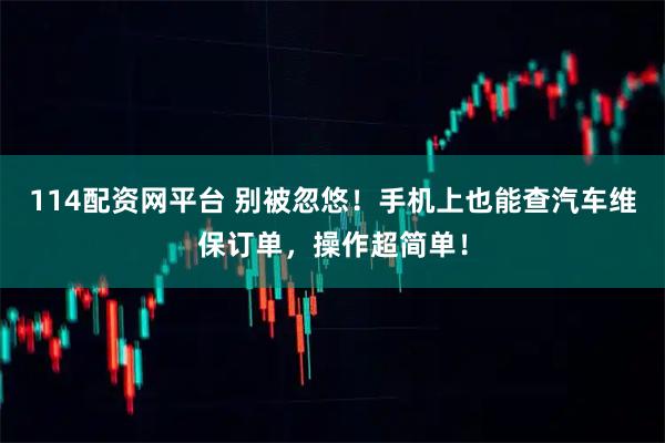114配资网平台 别被忽悠!手机上也能查汽车维保订单,操作超简单!