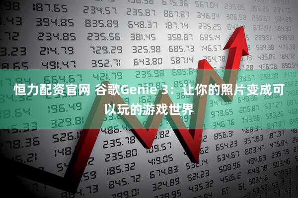 恒力配资官网 谷歌Genie 3：让你的照片变成可以玩的游戏世界