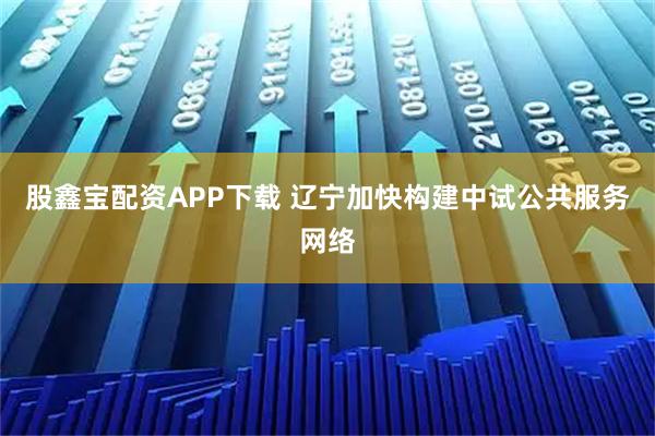 股鑫宝配资APP下载 辽宁加快构建中试公共服务网络