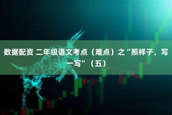 数据配资 二年级语文考点（难点）之“照样子，写一写”（五）